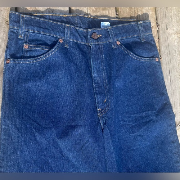 Vintage 90's Levi's 550 Orange Tab Dark Wash Jeans 33x36 - Picture 2 of 9